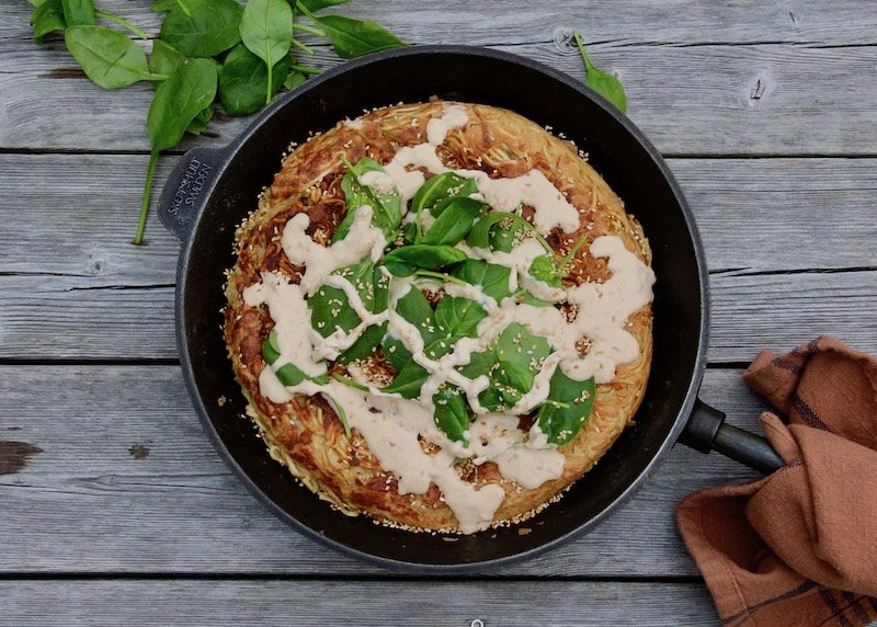 Okonomiyaki med spenat